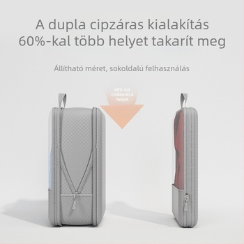Utazási tömöríthető tároló tasakok készlete, nagy kapacitású, vízálló és lélegző ruhák tárolására