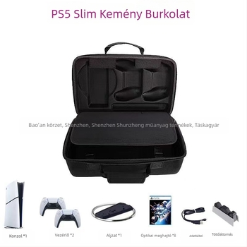 PS5 konzol tároló táska - hordozható kiegészítő taska, Modell XJ231, Anyag: szövet, Teherbírás: 5, 3C elektronikai termék csomagolás