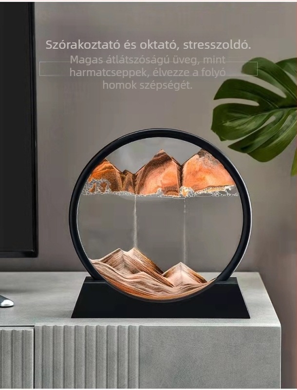 Homokórás lámpa dekoráció, üvegbázis, modern minimalista stílus, modell 005, beltéri használatra, feszültség ≤36V