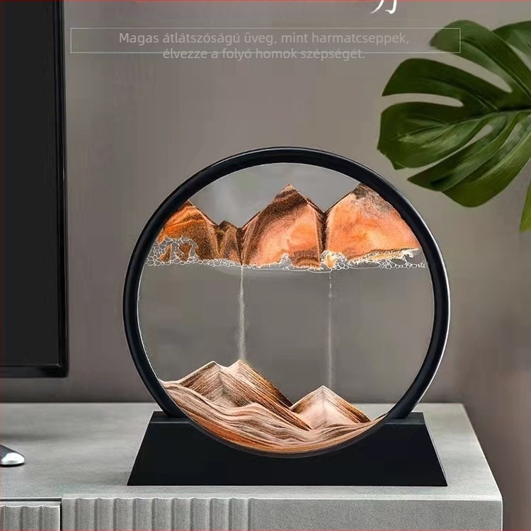 Homokórás lámpa dekoráció, üvegbázis, modern minimalista stílus, modell 005, beltéri használatra, feszültség ≤36V
