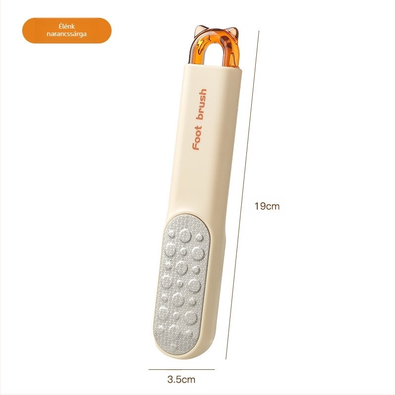 Lábreszelő eszköz a talp és a sarok holt bőrének eltávolítására – Többfunkciós láb tisztító és dörzsölő kefével (Anyagok: ABS, PC, 430 rozsdamentes acél, TPR; Pumice kő formája: ovális; Márka: Xingyang)