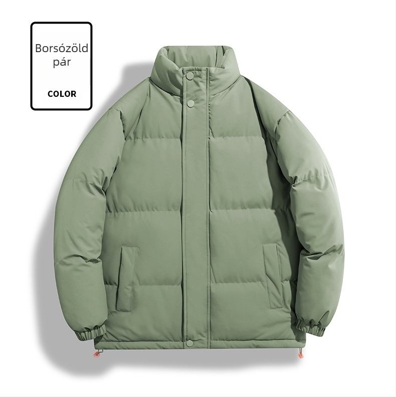 Pamut kabát - kapucni nélküli álló gallér; Anyag: 100% poliészter; Töltő: poliészter-pamut; Belső: poliészter