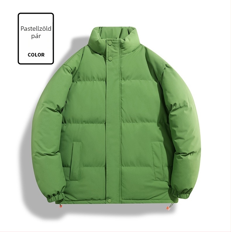 Pamut kabát - kapucni nélküli álló gallér; Anyag: 100% poliészter; Töltő: poliészter-pamut; Belső: poliészter