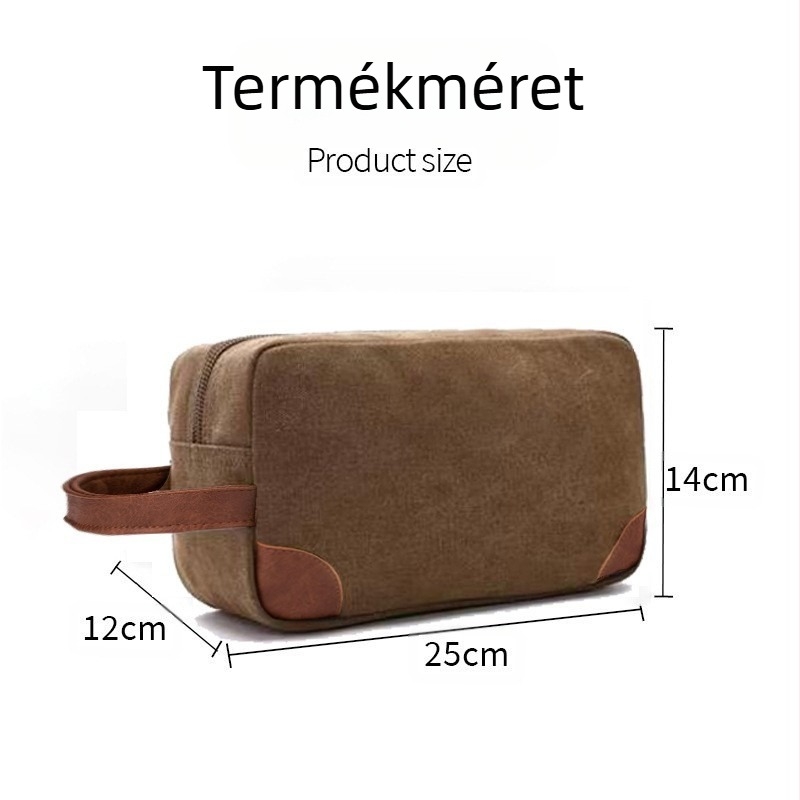 Heopono vászon mosdótáska – többfunkciós toalett- és fürdőszobai szervező