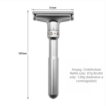 KEFEN kézi borotva állítható élességgel és kétoldalú pengével, 100 darabos csomagolás