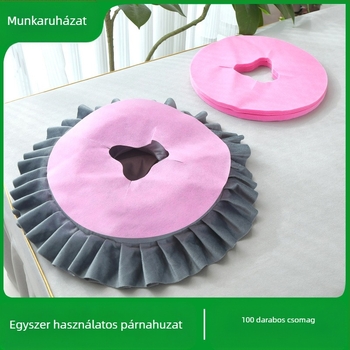 Egyszer használatos kerek arc törölköző nemszövött anyagból kozmetikai szalonhoz, vastagított, vízálló és olajálló masszázságy takaró