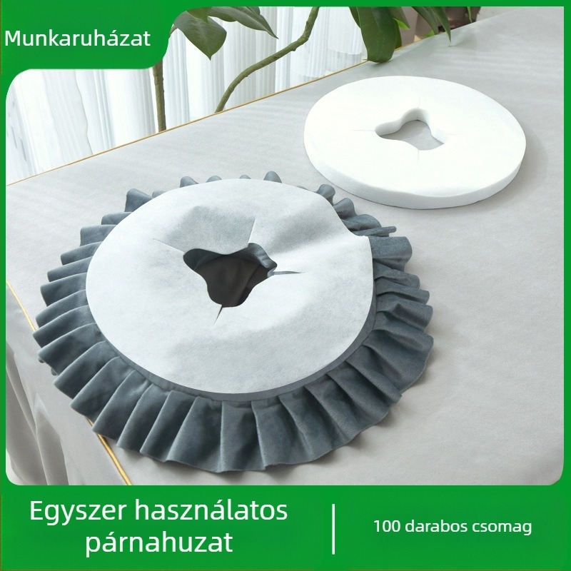Egyszer használatos kerek arc törölköző nemszövött anyagból kozmetikai szalonhoz, vastagított, vízálló és olajálló masszázságy takaró