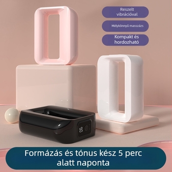 Profi fascia masszírozó rezgő jóga gyűrűvel – szénkefés motor, ABS tok, 5+ sebességfokozat, beépített 1000–1200 mAh akkumulátor, zaj 36–45 dB