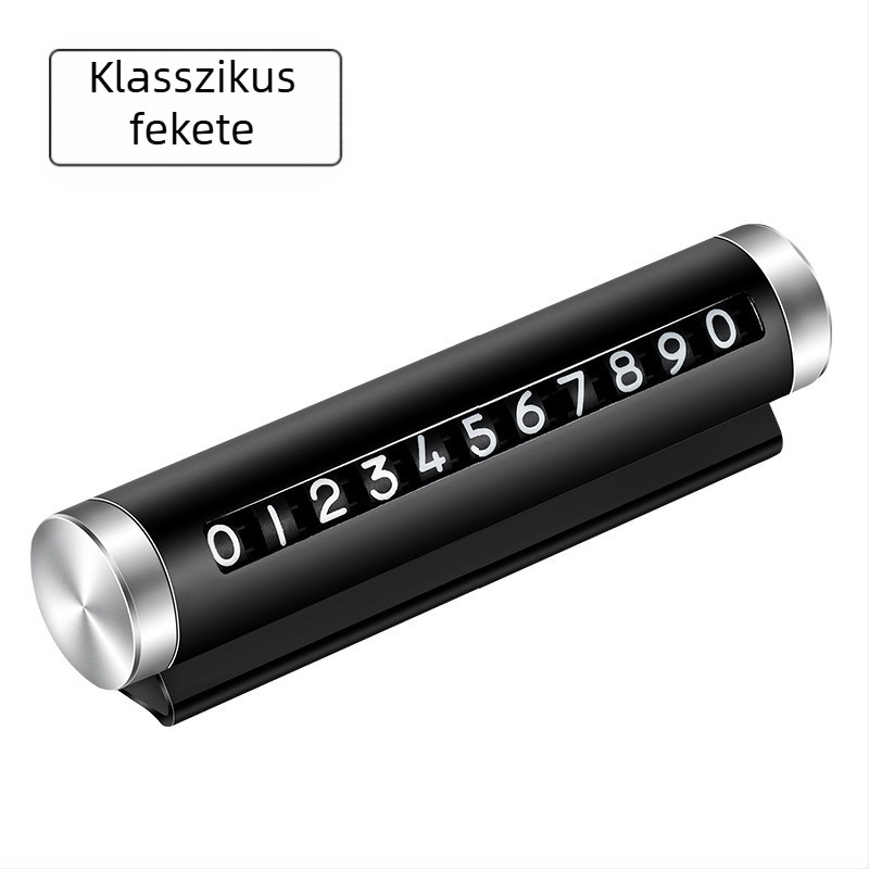 Songtuo márkájú ideiglenes parkolási számtábla rejtett fém görgővel, modell T2, fémszerkezet, logó kinyomtatva, testreszabás elérhető.