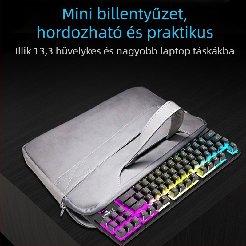 Forerunner GX30Z vezetékes billentyűzet, 87 billentyű, RGB háttérvilágítás, ABS ház, 1,5 m kábel