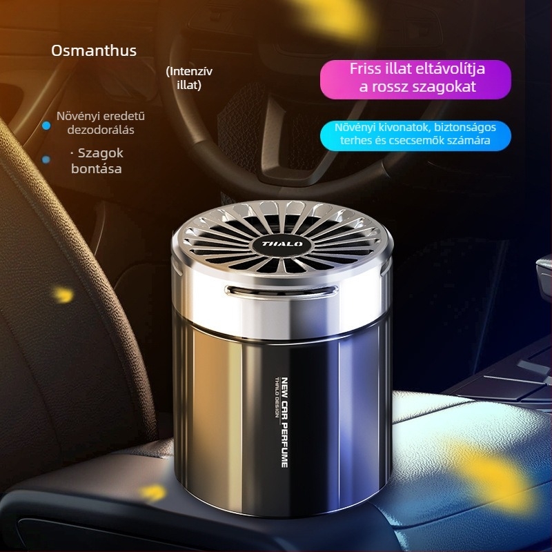 Autó aromaterápiás balzsam, Elan Xiang illat, üvegtartó, 100–200 ml, illékony idő több mint 90 nap, üléshez való rögzítés