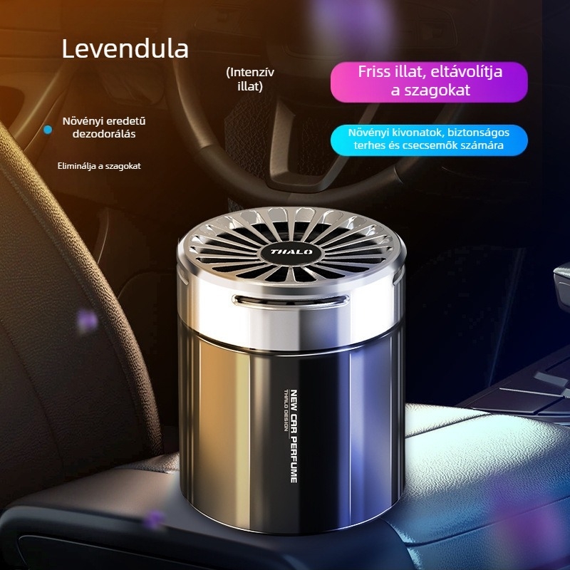 Autó aromaterápiás balzsam, Elan Xiang illat, üvegtartó, 100–200 ml, illékony idő több mint 90 nap, üléshez való rögzítés