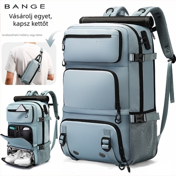 BANGE utazó hátizsák, Uniszex, 20–35L kapacitás, könnyű és multifunkcionális, Oxford anyag, 16 hüvelykes laptophoz