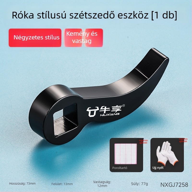 Keményített segédeszköz szarv alakú fél-összeszereléshez – hexagon fej, magas széntartalmú acél, Enjoy