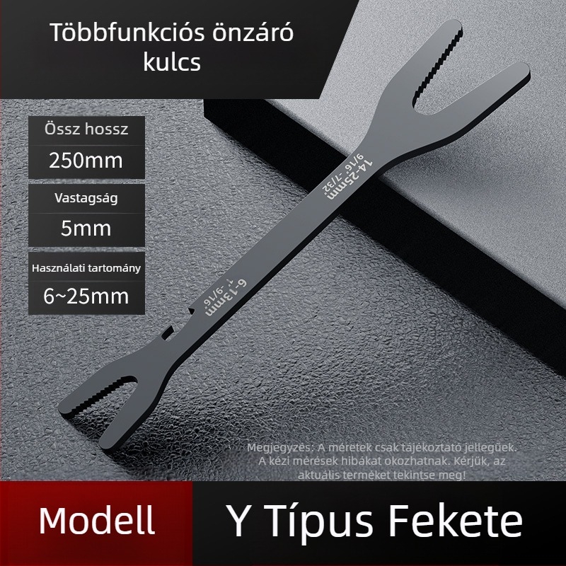 Multifunkcionális, dupla végű állítható csavarkulcs készlet plomvirág fejjel, önszorító kialakítással