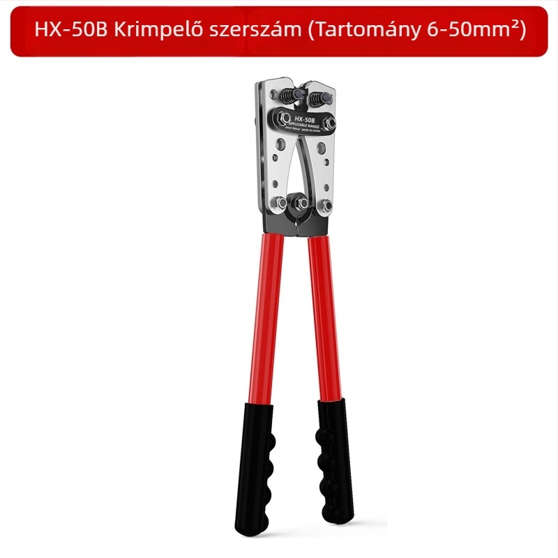 HX-50B Üres terminál krimpelőfogó, kézi hideg krimpelés, C45 csap, magas széntartalmú acél