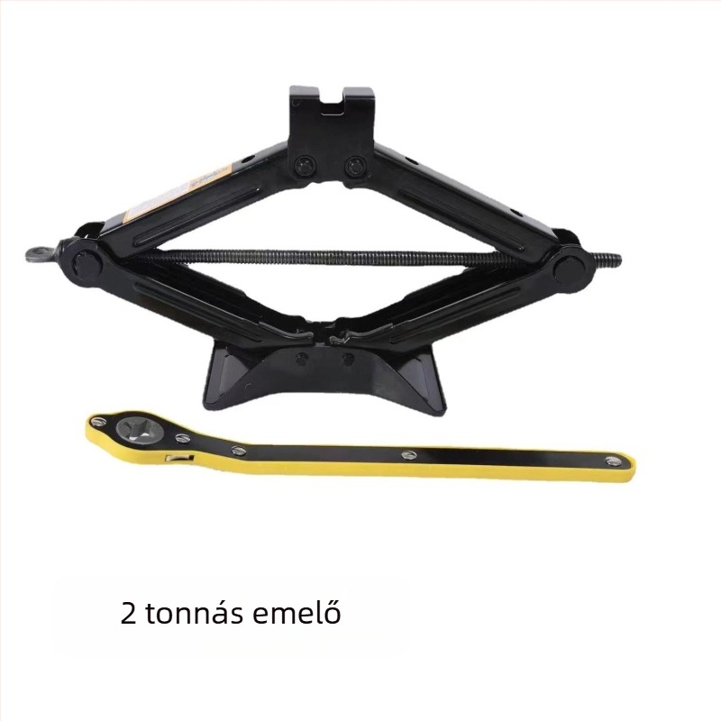 2 tonnás autóemelő racsnis mechanizmussal, kézi működtetésű, gumicseréhez