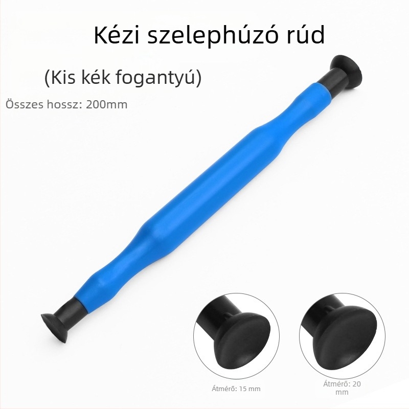Kézi szelepszőrző rúd fa markolattal és gumírozott párnával autó- és motorkerékpár szelepeinek karbantartásához