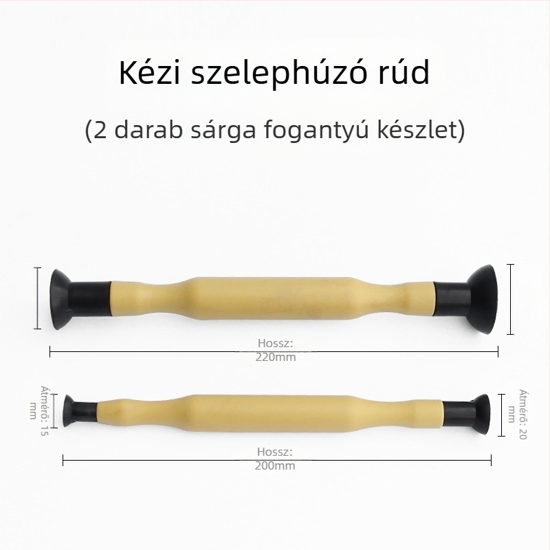 Kézi szelepszőrző rúd fa markolattal és gumírozott párnával autó- és motorkerékpár szelepeinek karbantartásához