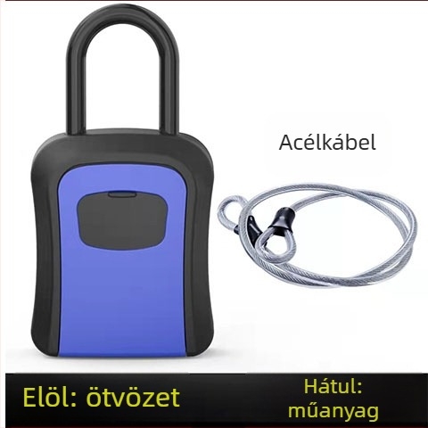 Fali kulcstartó doboz jelszóval, műanyag, mechanikus zár, kulcsok és kártyák számára; logó testreszabás