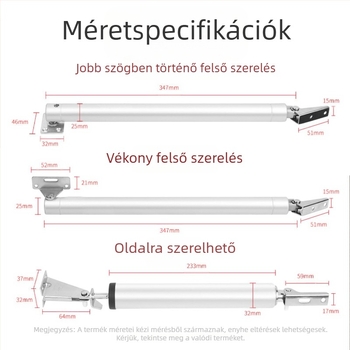 Xuncheng rozsdamentes acél ajtócsukó – állítható zárósebesség és állítható záróerő