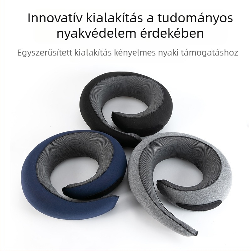 U-alakú nyakpárna autóhoz és utazáshoz, memóriahab, Tianzhu pamut mag, hordozható, modern minimalist dizájn