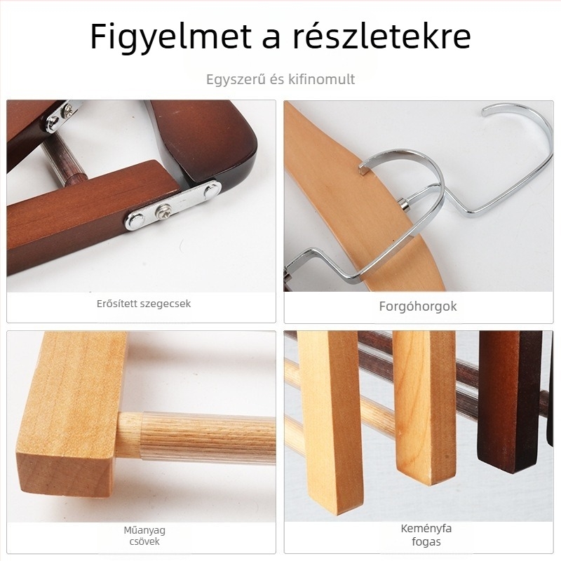 Xinchen fából készült sál tartó — modern minimalist ruhatartó sálakhoz, nyakkendőkhöz és övekhez, testreszabható