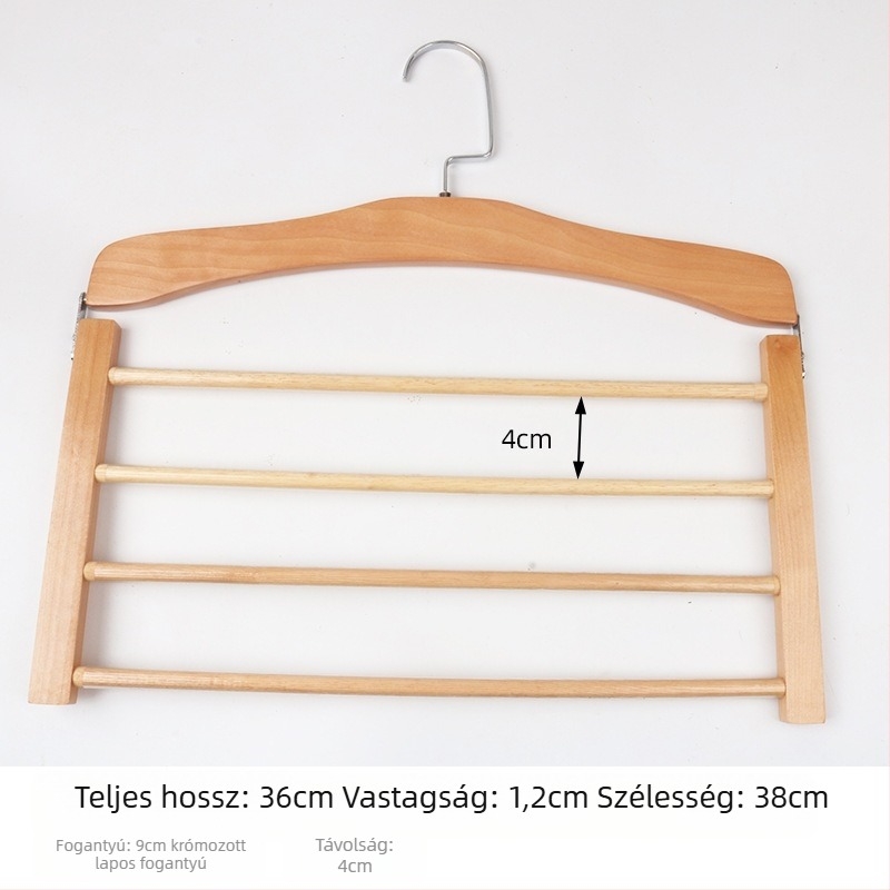 Xinchen fából készült sál tartó — modern minimalist ruhatartó sálakhoz, nyakkendőkhöz és övekhez, testreszabható