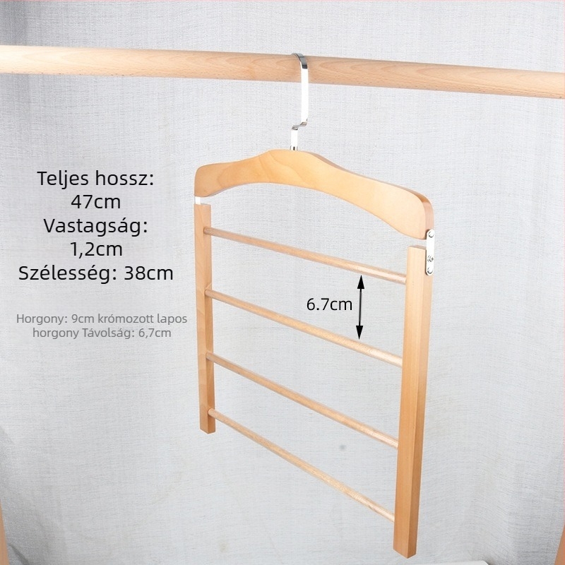 Xinchen fából készült sál tartó — modern minimalist ruhatartó sálakhoz, nyakkendőkhöz és övekhez, testreszabható