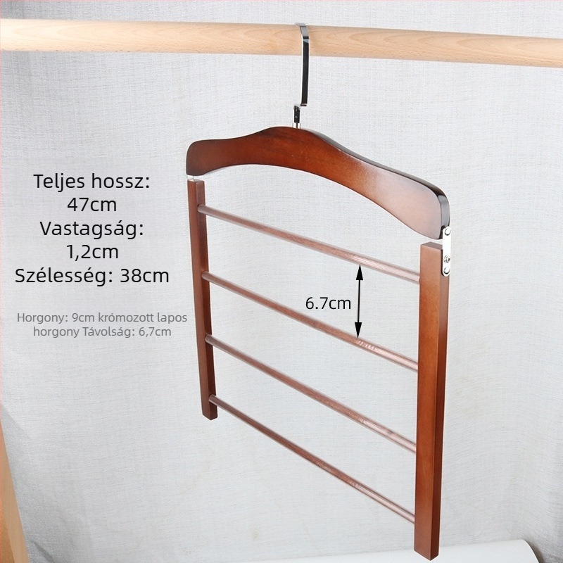 Xinchen fából készült sál tartó — modern minimalist ruhatartó sálakhoz, nyakkendőkhöz és övekhez, testreszabható