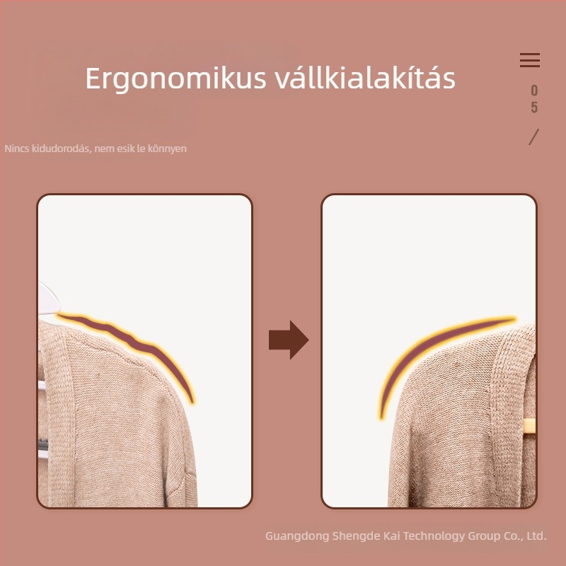 Velúrhatású, csúszásmentes ruhafogasok – 10 darabos készlet a gardróbhoz
