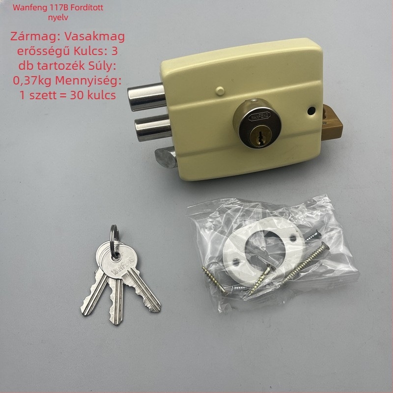 Mingda 117 háromnyelvű zár külső ajtókhoz – core zár, modern minimalist stílus