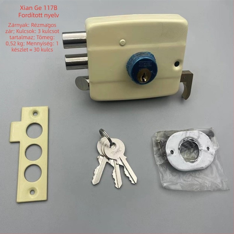 Mingda 117 háromnyelvű zár külső ajtókhoz – core zár, modern minimalist stílus