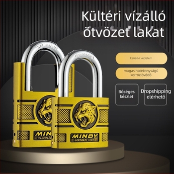 Mindy cinkötvözet lakat, modell A17/AF17, kültéri használatra, ajtókhoz, kollégiumi szobákhoz, ablakokhoz és garázsokhoz.