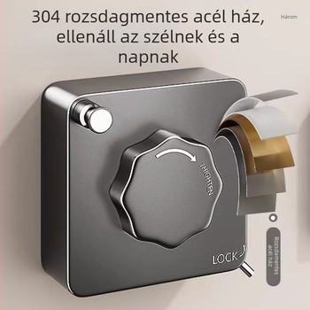 Erkélyi ruhaszárító, teleszkópos, fúrás nélküli falra szerelhető, 304 rozsdamentes acél sodrony, ABS + alumínium alap