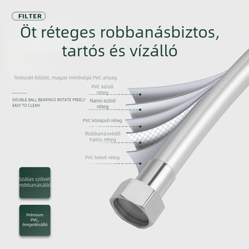 Zuhanycső PVC robbanásbiztos, vastagított kivitel, modell JM-PVcrg1, márka YJM, működési hőmérséklet 0–90°C, egyszerű telepítés
