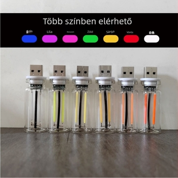 USB érintéses éjszakai lámpa – üveg asztali és autó atmoszférikus világítás, Modell 352, Teljesítmény 5, Feszültség 5