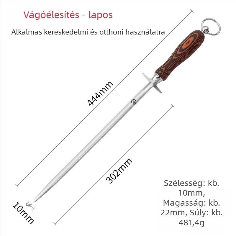 Gyémánt élező rúd késekhez személyre szabási lehetőséggel és magáncímkével.