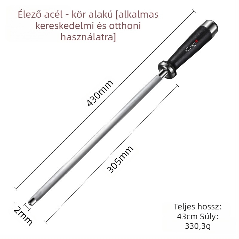 Gyémánt élező rúd késekhez személyre szabási lehetőséggel és magáncímkével.