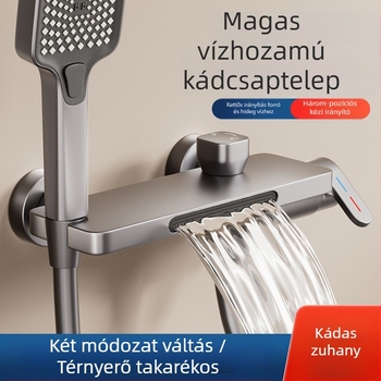 Kád csaptele (falra szerelt; keverőcsap; keramikus szeleppel; részben réz anyag; modell HSQ176)