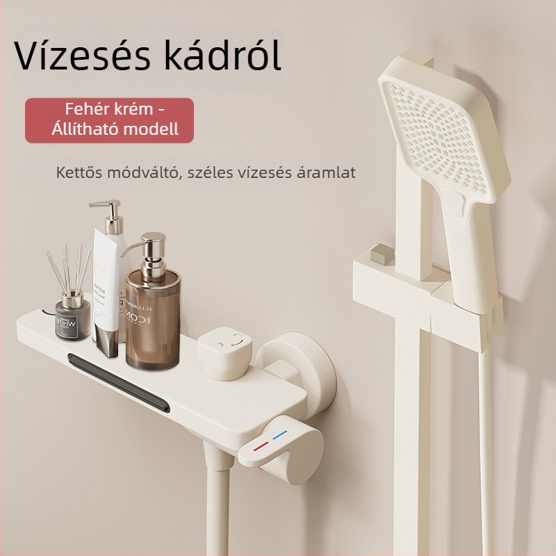 Kád csaptele (falra szerelt; keverőcsap; keramikus szeleppel; részben réz anyag; modell HSQ176)