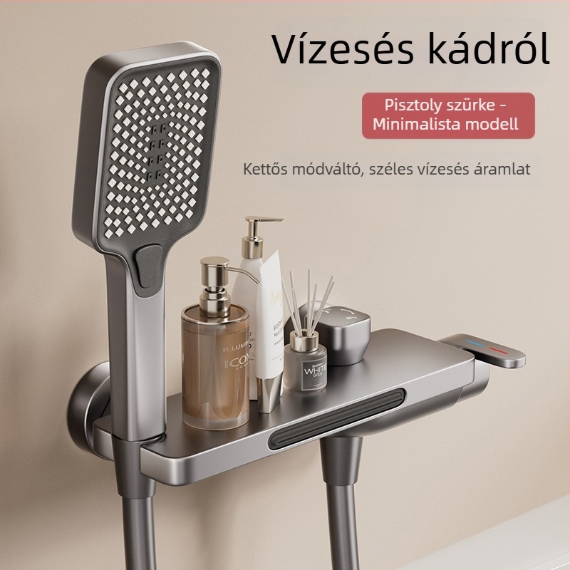 Kád csaptele (falra szerelt; keverőcsap; keramikus szeleppel; részben réz anyag; modell HSQ176)