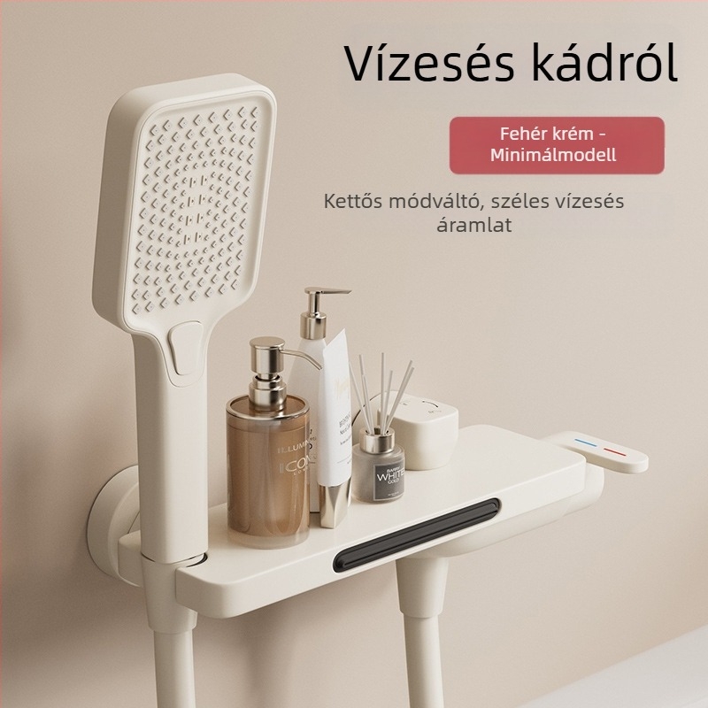 Kád csaptele (falra szerelt; keverőcsap; keramikus szeleppel; részben réz anyag; modell HSQ176)