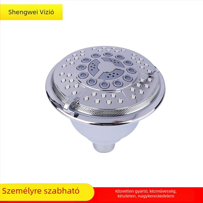 Vízmegtakarító felső permetezés zuhanyfej, ABS, kör alakú, SW-3037, krómozott