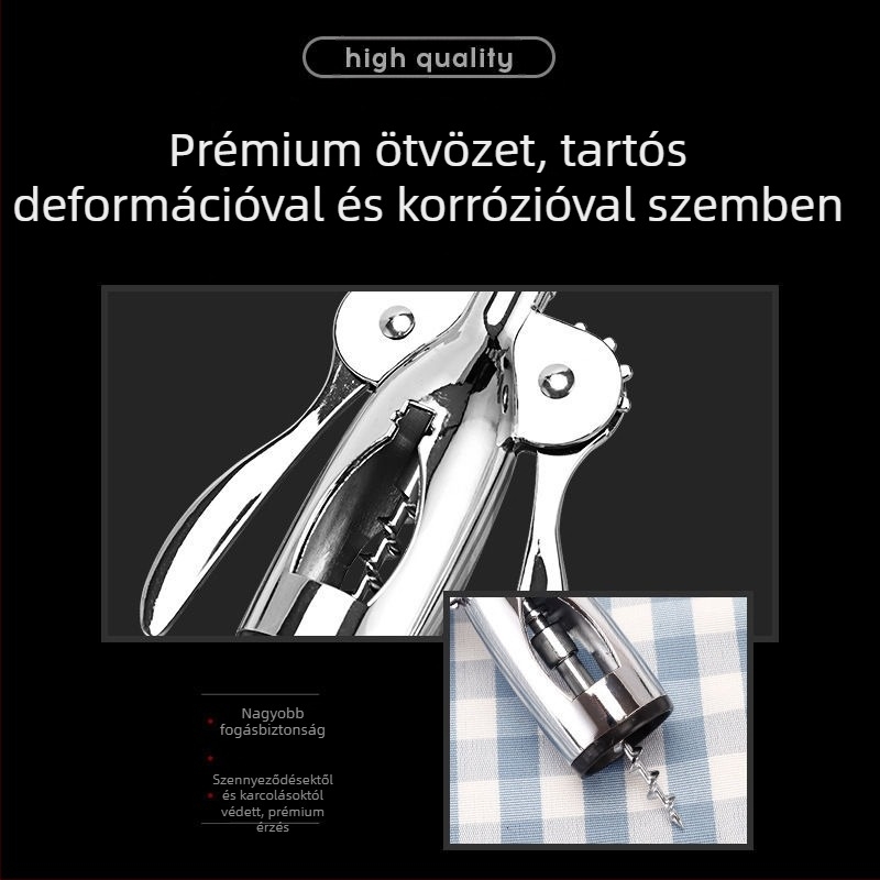 Üvegnyitó cink ötvözetből és rozsdamentes acélból, többfunkciós, modern minimális kialakítás, 2019-es kiadás