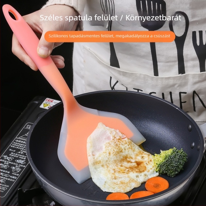 Leban szilikon konyhai spatula — élelmiszer-minőségű szilikon, hőálló, tapadásmentes, csúszásmentes, égési sérülések elleni védelem
