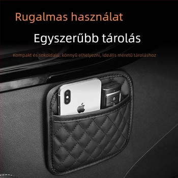 Bőr autóülés hátsó tároló táska — Testreszabható, függőleges rögzítés, logónyomtatás elérhető