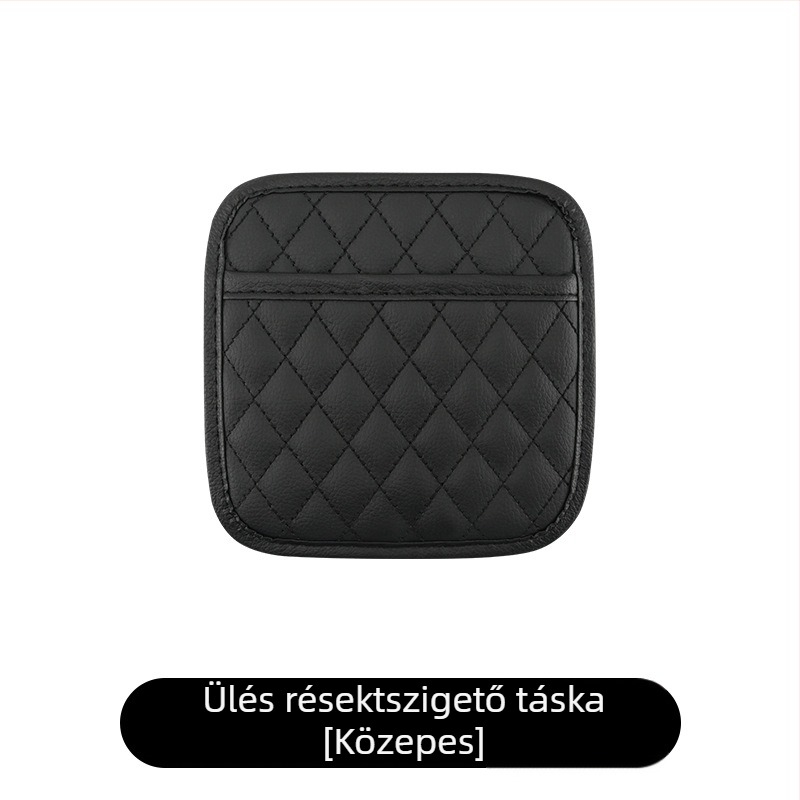 Bőr autóülés hátsó tároló táska — Testreszabható, függőleges rögzítés, logónyomtatás elérhető