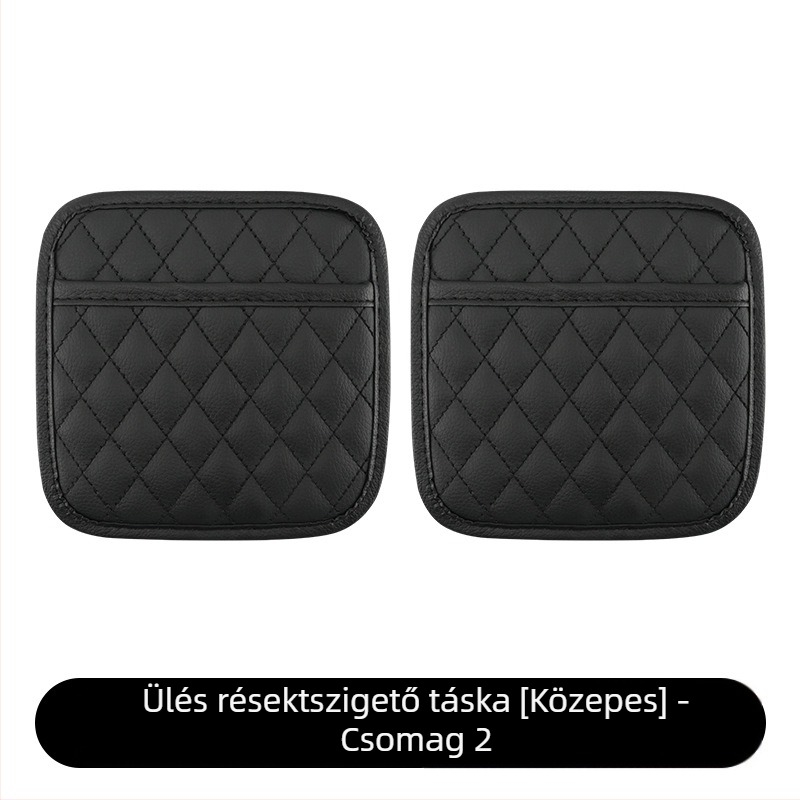Bőr autóülés hátsó tároló táska — Testreszabható, függőleges rögzítés, logónyomtatás elérhető