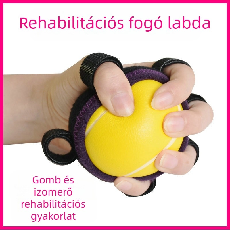 Ujjfogó labda az ujjak hajlékonyságához és rehabilitációhoz, rugalmas PU anyagú fogásfejlesztő, 20 lb ellenállás, időseknek és gyermekeknek